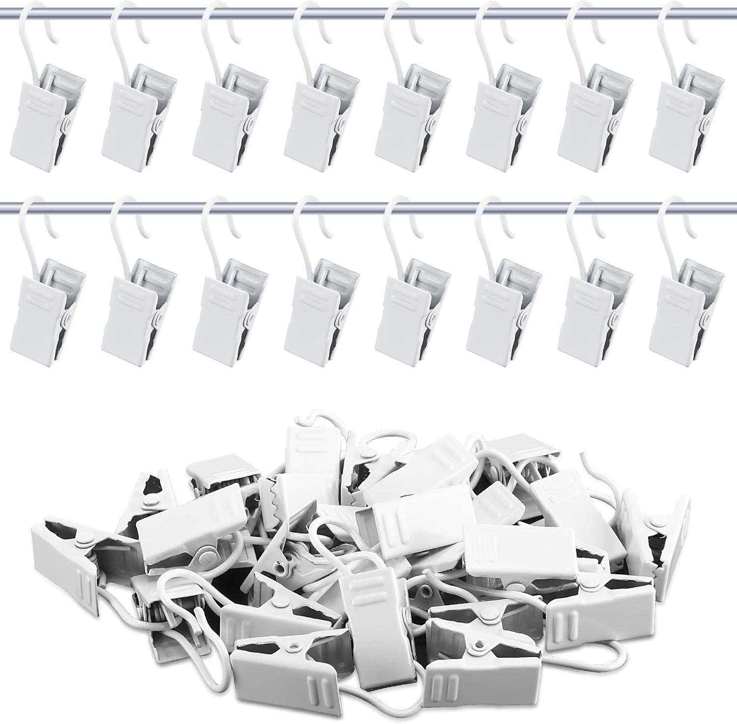 30-Pack Heavy-Duty Metal Hook Clips for Stylish Home Decor and Organization