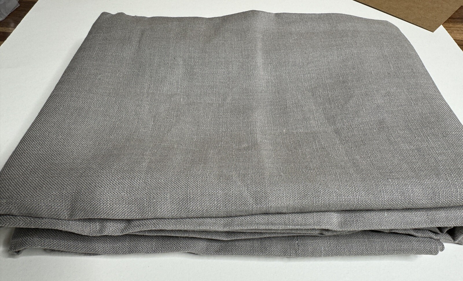Restoration Hardware Opaque Belgian Linen Drapery RP 50″W x 96″L Fog NEW $330