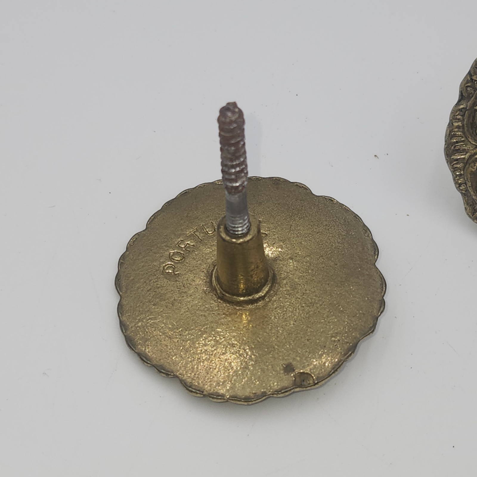 2 gold ornate solid brass vintage curtain tie backs hooks Drapery Hook