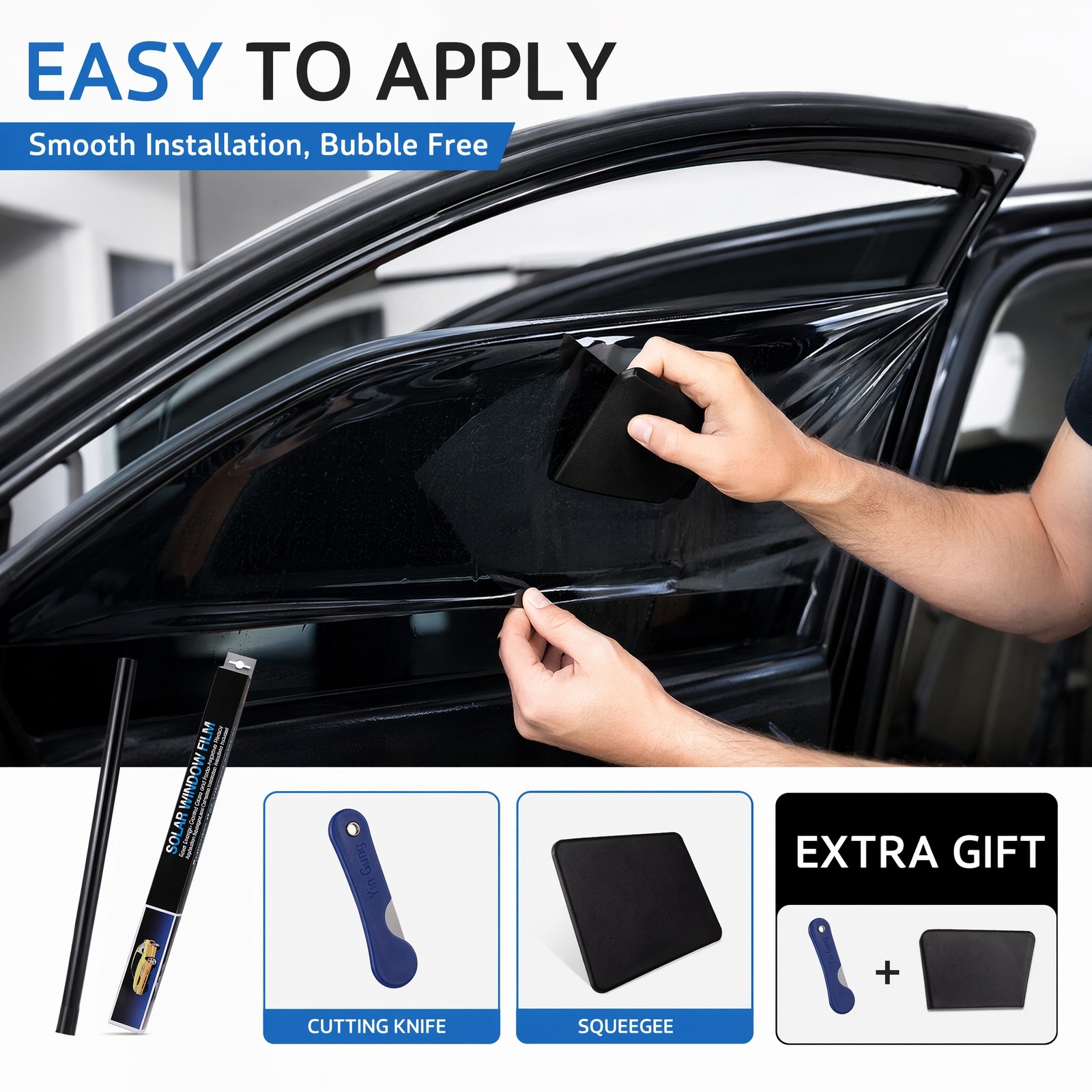 5％ 15% 25% 35% VLT Car Window Tint Film Sun Visor Front Glass Windshield Anti-UV