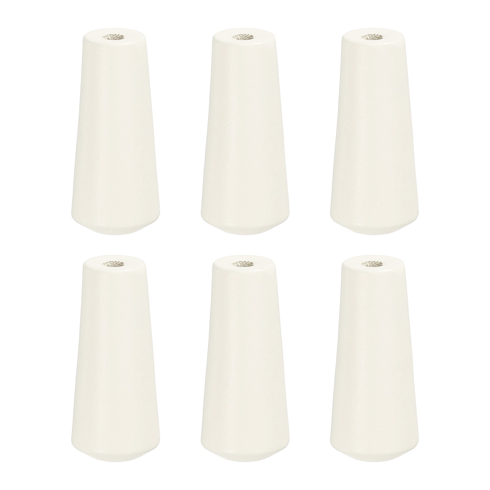 6Pcs Cord Knobs, 35mm Window Blind Tassels Wooden Pull Cord, White