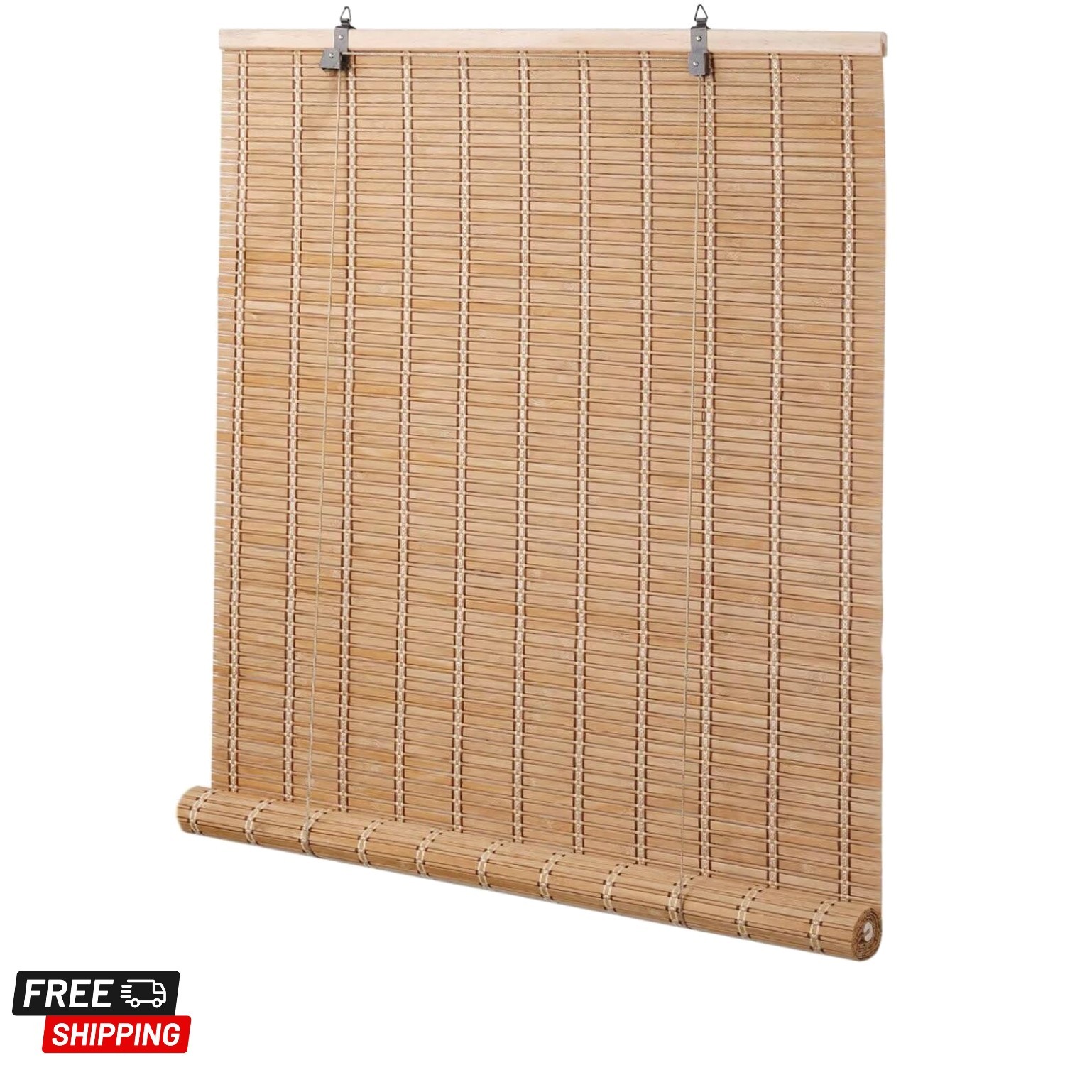 Elegant Natural Bamboo Blinds – Custom Sizes, Semi-Sheer Light Filtering Shades