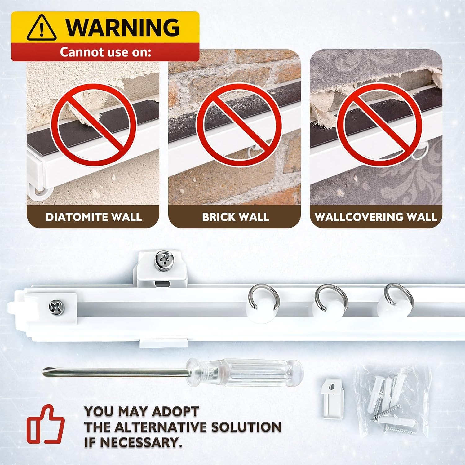 Self Adhesive Curtain Track, No Drill Adhesive Curtain Track, Peel and Stick