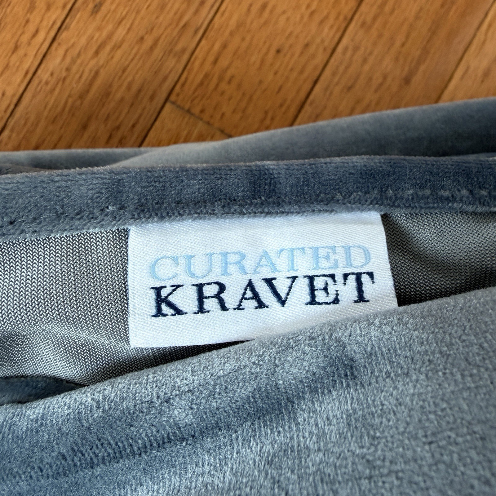 2 Sets Curated Kravet Velour Curtains Gray Silver Blue Panel 32×108 READ!