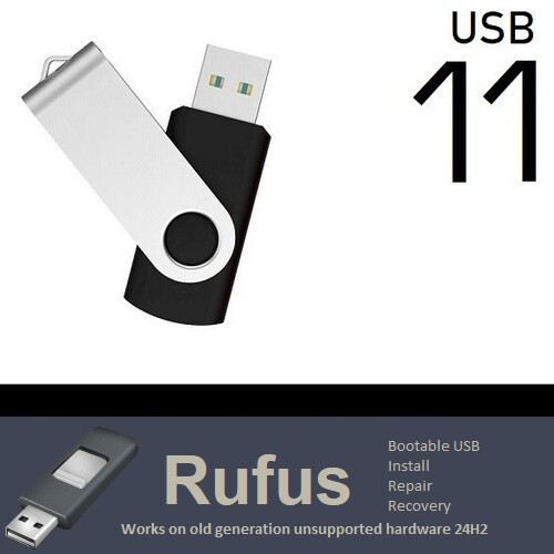 Rufus USB for Windows 11 – OS INSTALL REPAIR RECOVERY – NON·OEM NON·RETAlL V 4.7