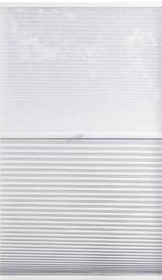 Cordless Cellular Shade Whisper White Day and Night 27 in W x 72 in L