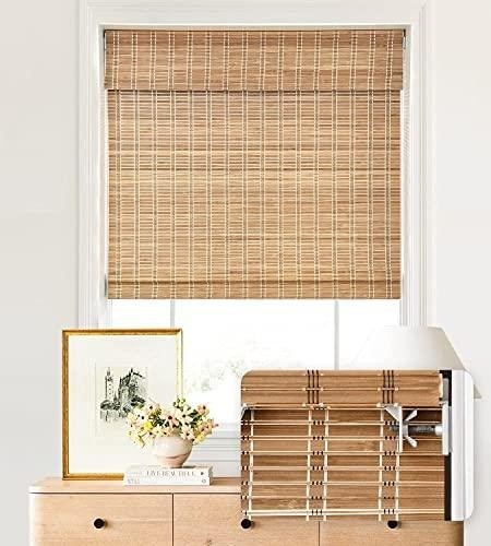 LazBlinds Cordless Bamboo Roman Shades 31×48 Open Box MSRP $79 FREE SHIP