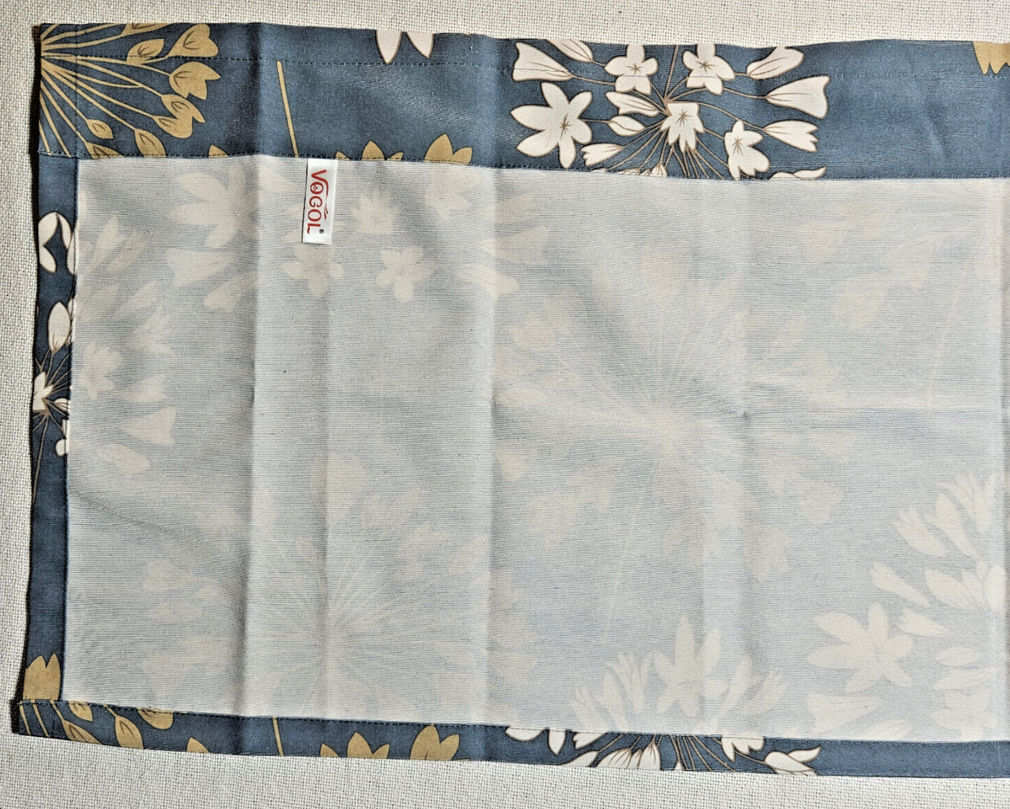1PC VOGOL Floral Pattern Kitchen Valance for Window, Rod Pocket Linen 52 x 18