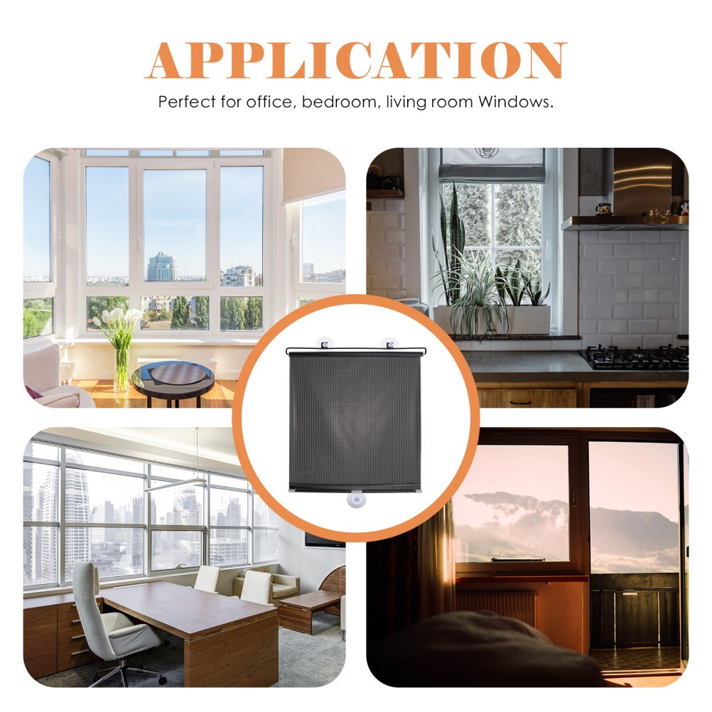 3 Sets Suction Cup Sun Shade Shades Curtain Balcony Sunshade Temporary Window