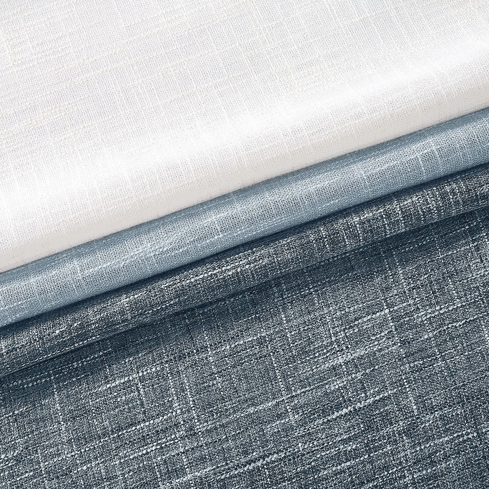 Ombre Window Curtain Panel Linen Gradient Print on Rayon Blend Fabric Backtab…