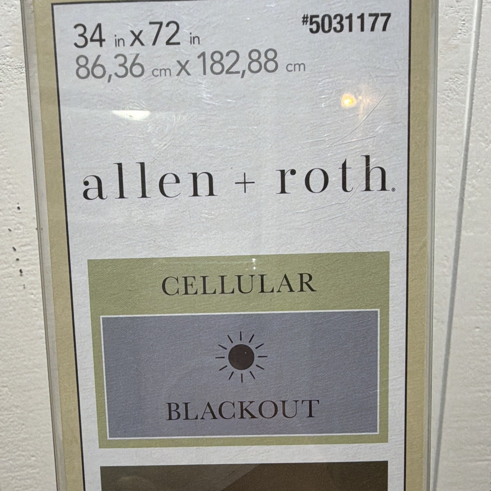 allen + roth Blackout Top Down Bottom Up Cellular Shade Gray 34×72 MPN 5031177