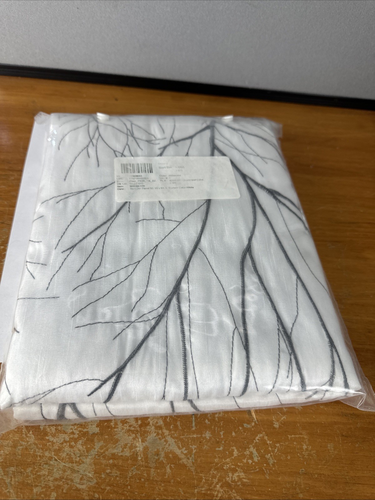 Madison Park Andora Embroidered Branches Room Darkening Curtain Panel 50×84