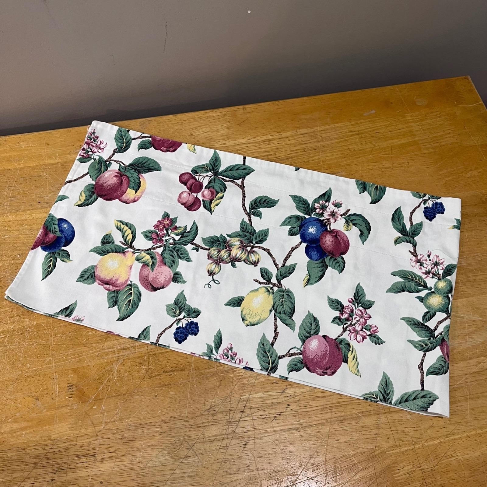 Vtg Cottagecore Fruit Botanical Window Valance 50×13 Farmhouse Orchard Print