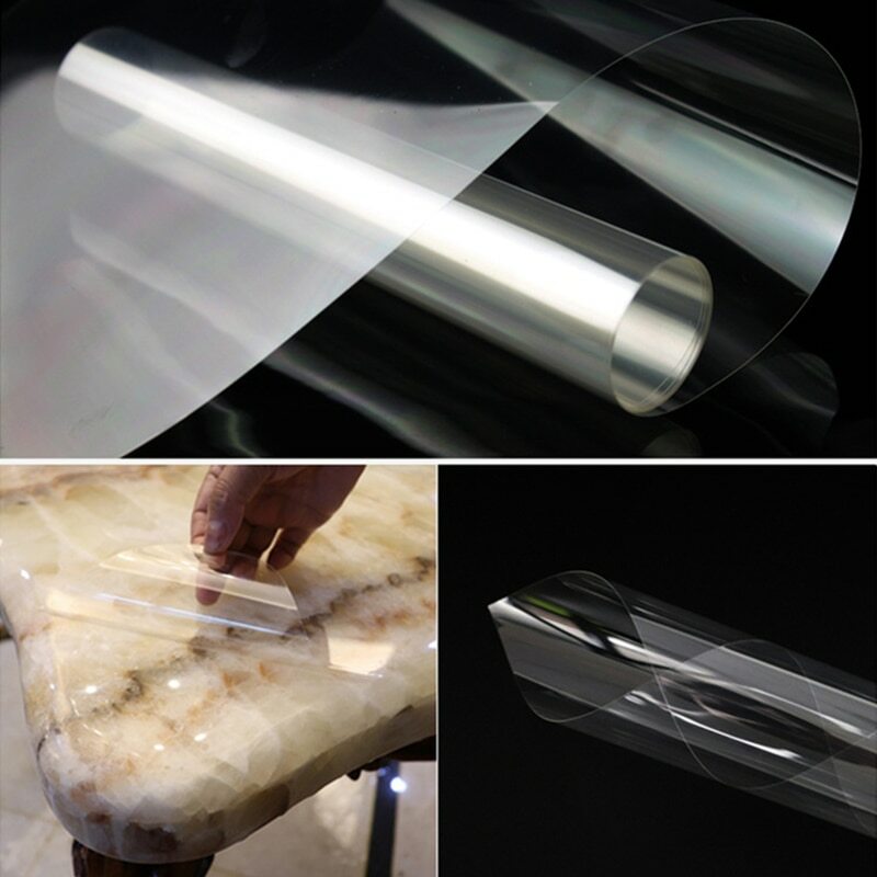 Clear Self Adhesive Window Security Film Sticker Table Glass Shatter Protection