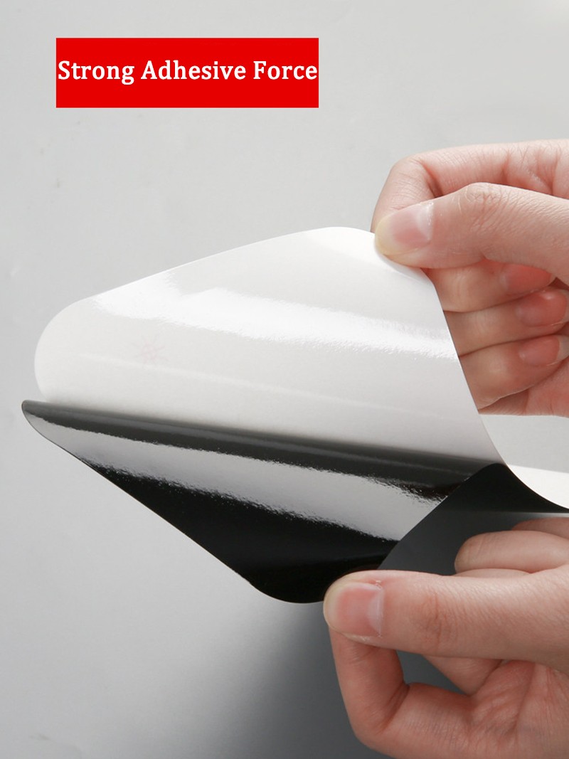 PVC Self-Adhesive Vinyl Car Wrap Film DIY Gloss Black/White Bubble Free 10cm-3m