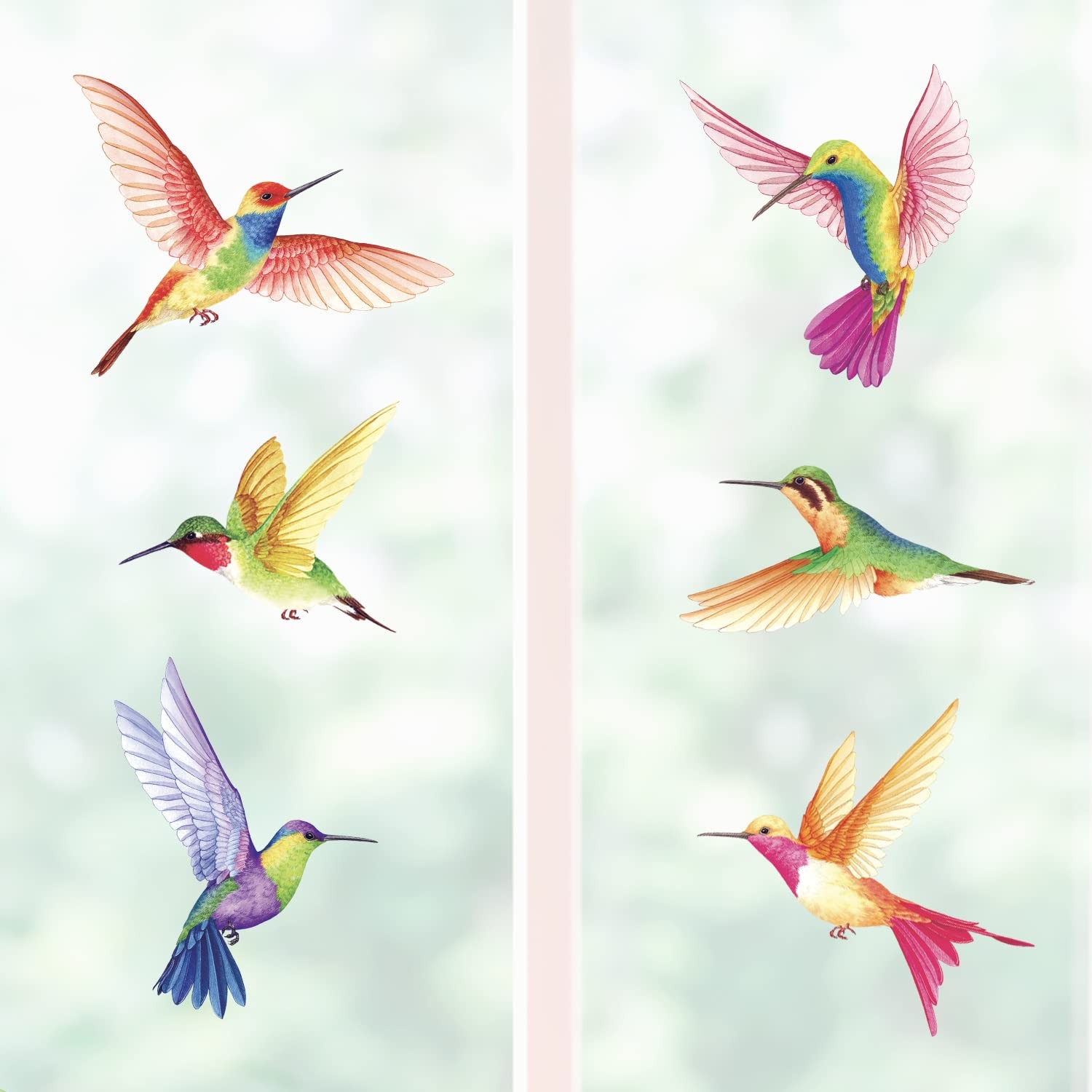 BASHOM DS2-4002 Hummingbirds Wall Stickers Decals Kids Peel and Stick Ba-4002