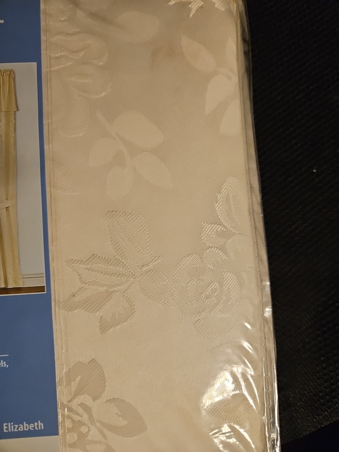 Mainstays Home Complete Window Set Beige Elizabeth Curtains