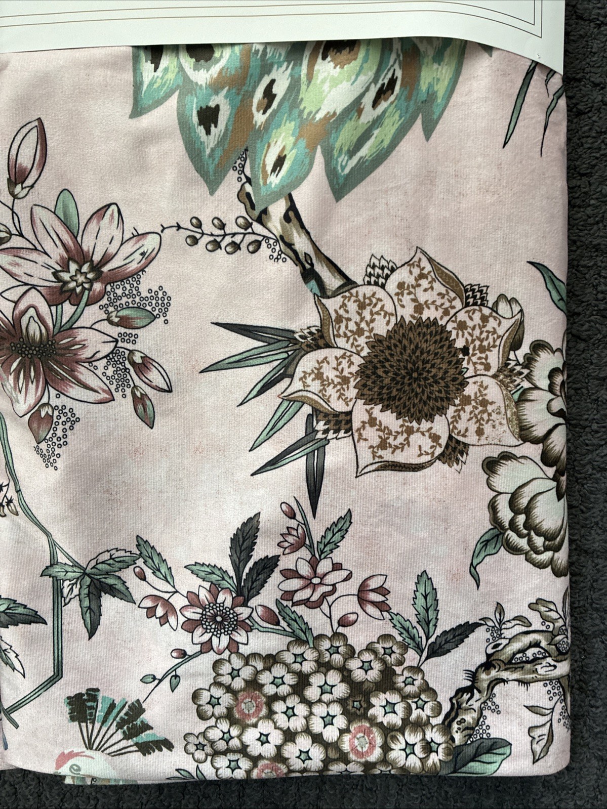 New Callisto Home Two Rod Pocket Panels 2 x 38″ x 84″ Peacock Birds Curtains