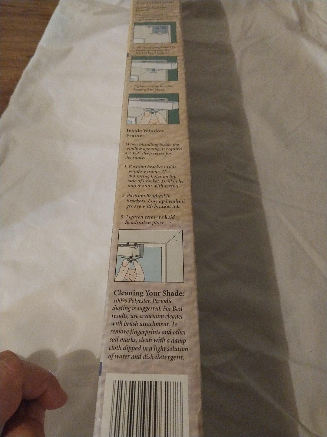 Home basics Roman Shade 27 In W X 64 In Long Light ivory new