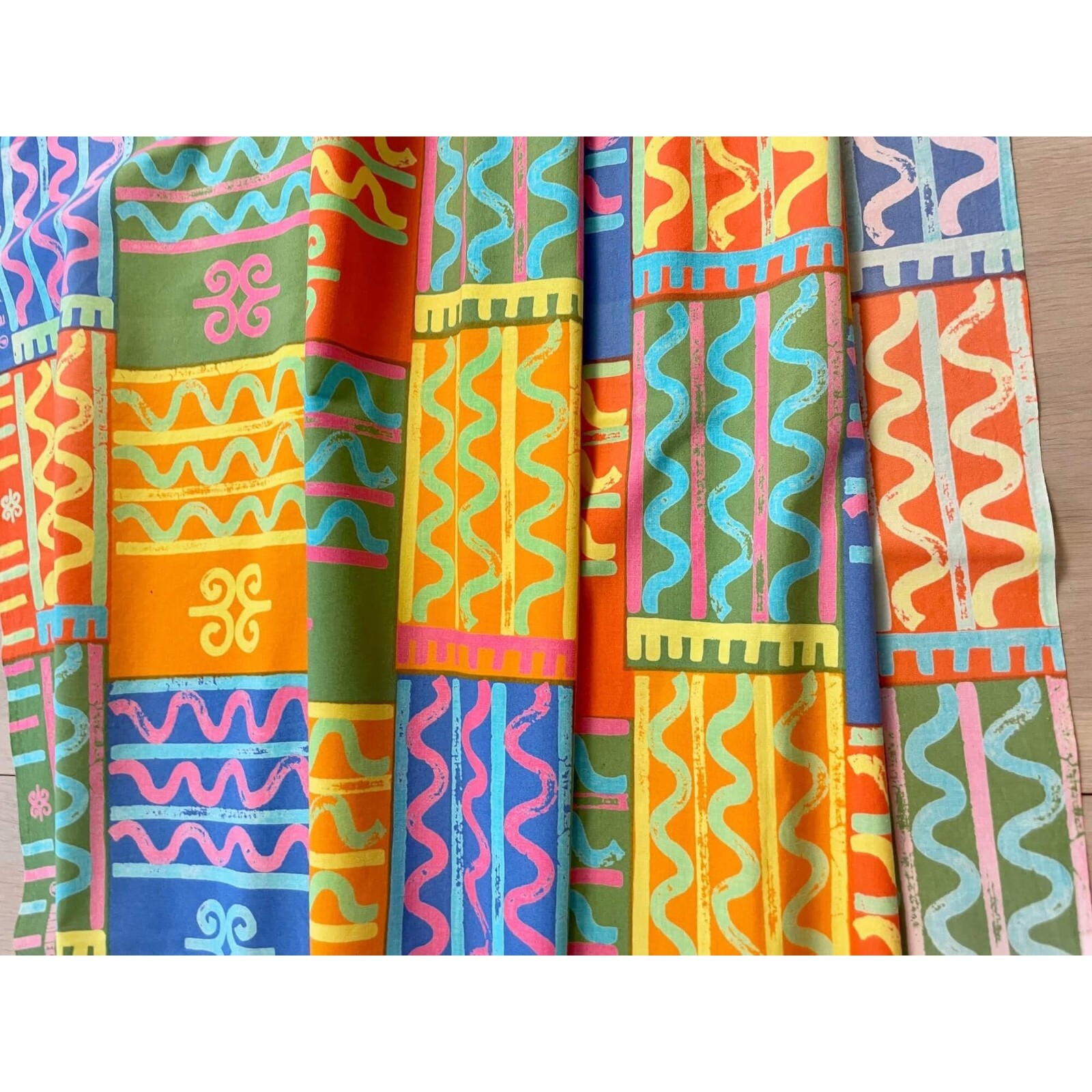 Vintage Marimekko Fabric Curtain Panel, Kristina Isola 1982, Finnish Retro