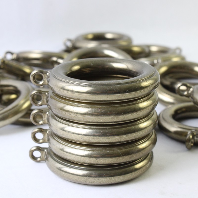 Lot of 26 Brass Color Plastic Curtain Rings with Eyelets