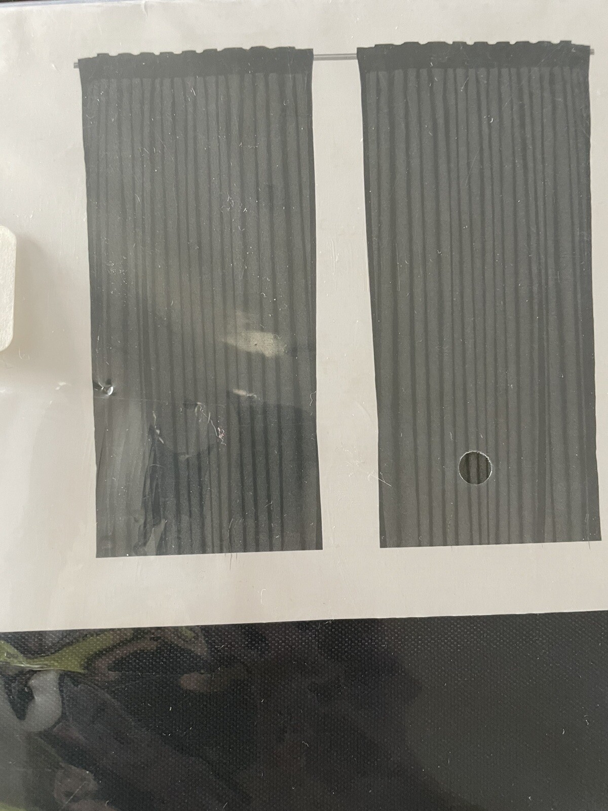 Ikea VIVAN Black Pair of Semi Sheer Curtain Window Panels 57″x 98 1/2″ NEW