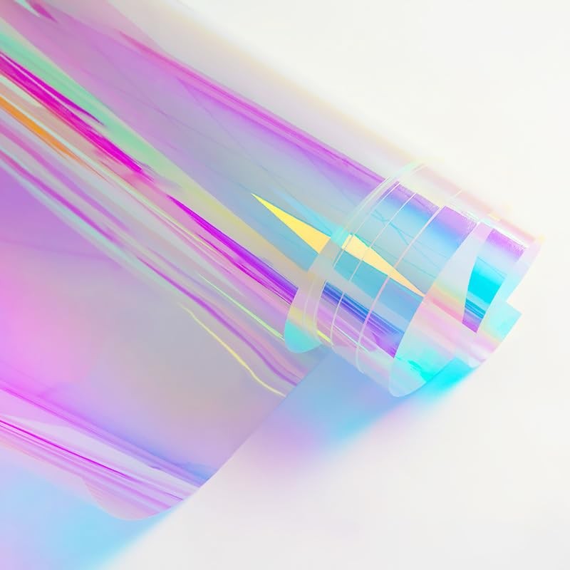 Iridescent Window Film, Holographic Window Tint Decorative Dichroic Film Colo…
