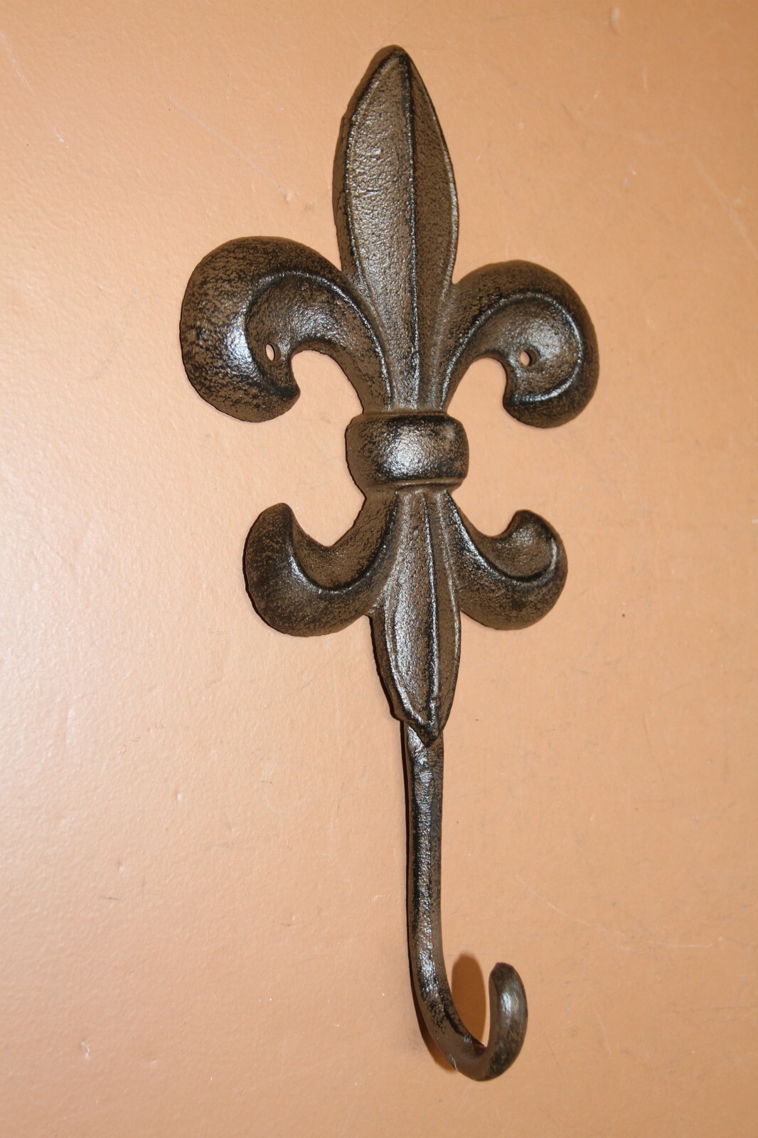 Extra Large Fleur De Lis Curtain Hold-Backs / Tie Backs Cast Iron, F-9b