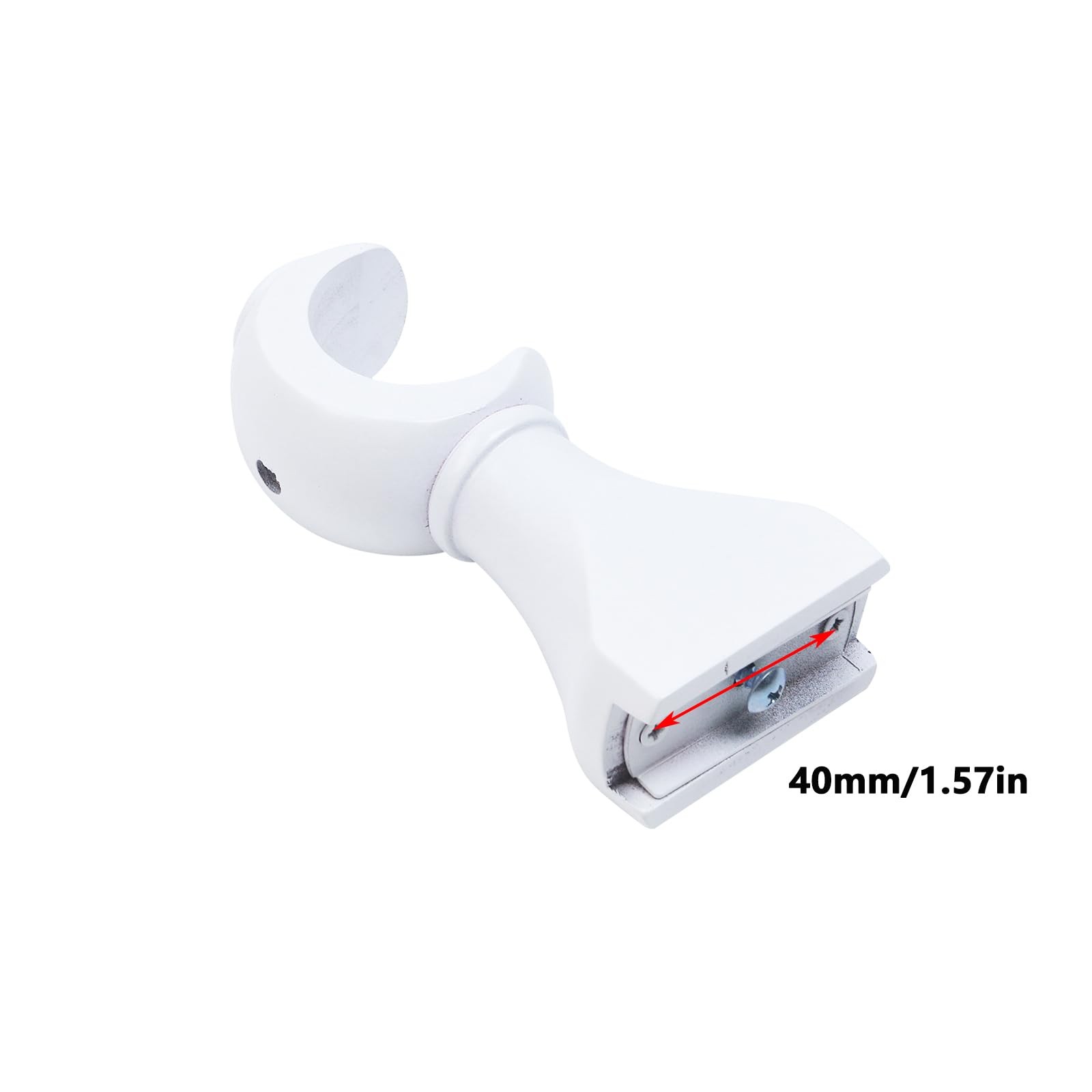 Wood Curtain Rod Brackets 4 Pack White Support for 1-3/8in 35mm Rods