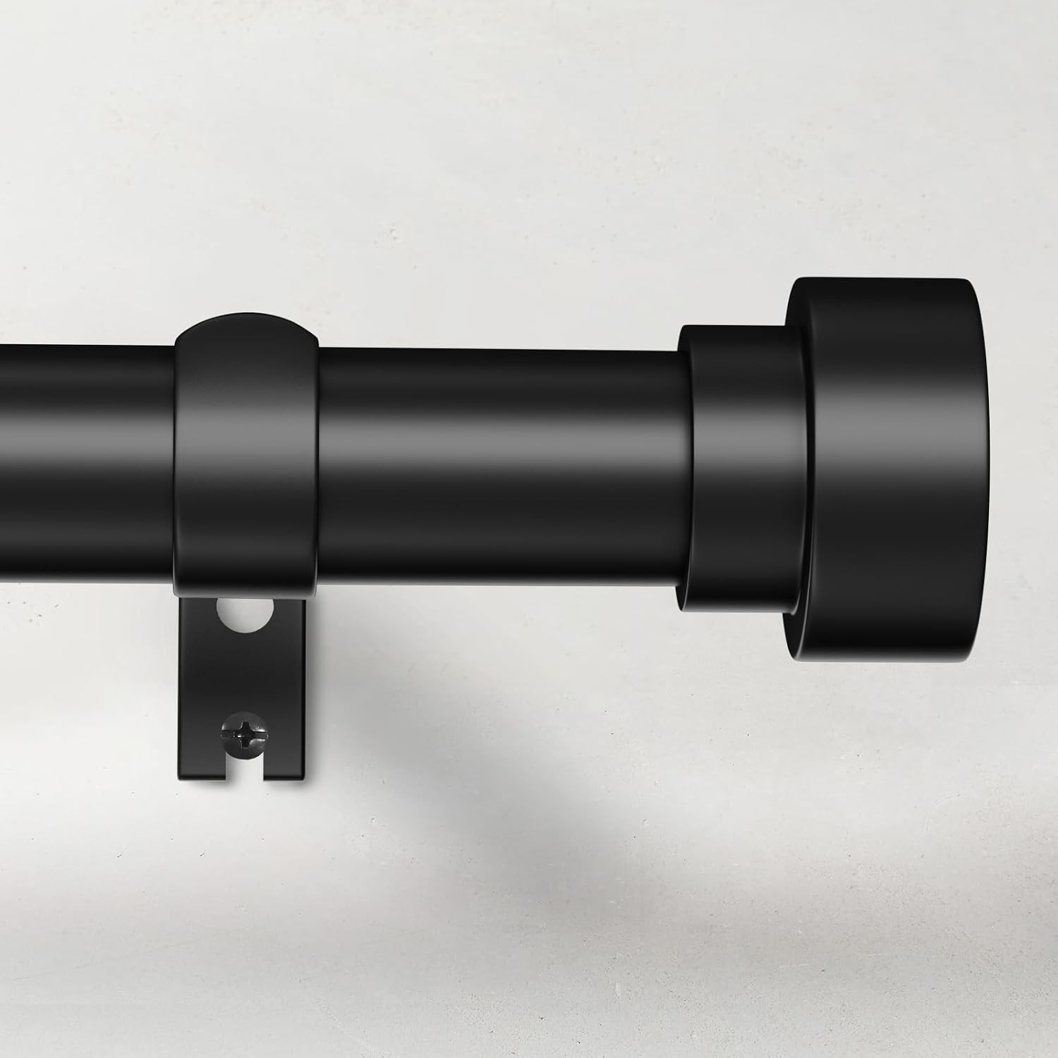 Black Curtain Rods for Windows 32 to 120 Inch (2.6-10 Feet), 1 Inch Diameter