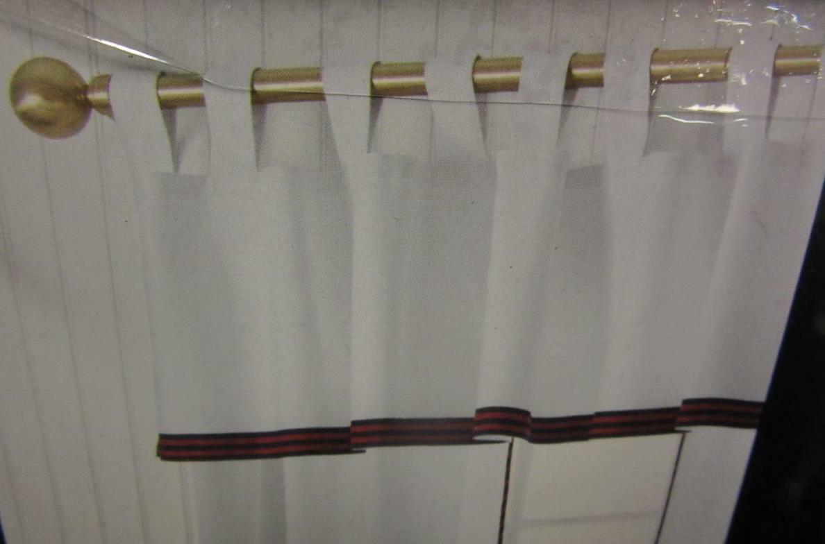 American Living Bay Harbor Window Curtain Valance Red White Blue 84″ x 17″