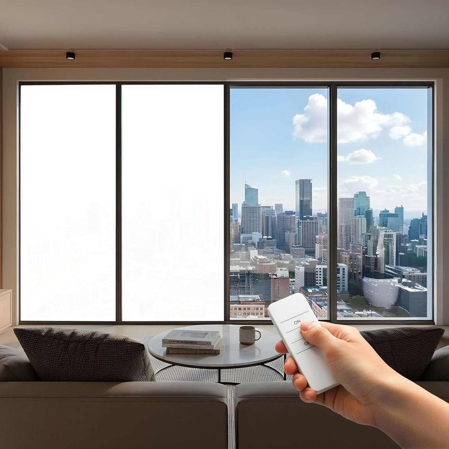PDLC Smart Film Non Adhesive Switchable Privacy Glass UV Heat No Transformer