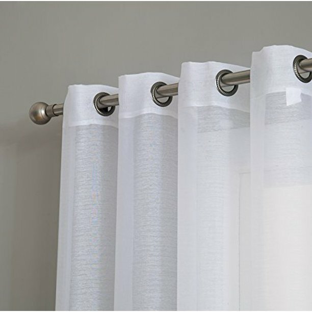 Lumino Semi Sheer Grommet Curtain Panels White – 54″ x 120″ Set of 2