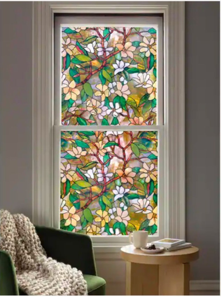 Artscape 24″ X 36″ Magnolia Decorative Window Film Stained Glass Look UV Protect