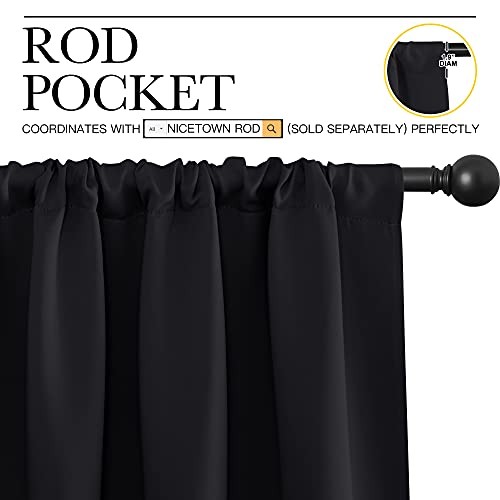out Curtain Blinds – Solid Thermal Insulated Window 70 in x 84 in (W x L) Black