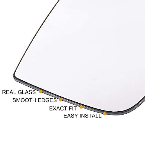 Car Rearview Upper Driver Left Side Non-Heated Mirror Glass Replacement with