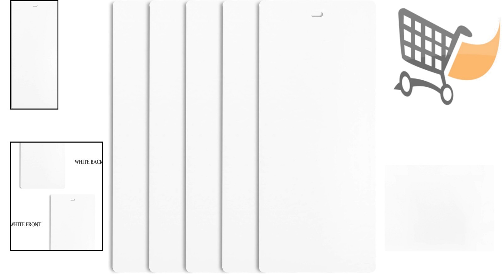 PVC Blind Replacement Slats 82.5 Length Curved White 5 Pack Indoor Decor