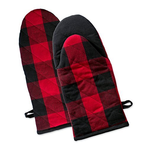 Buffalo Check Kitchen Collection, Classic Oven Mitt Rectangular Red & Black