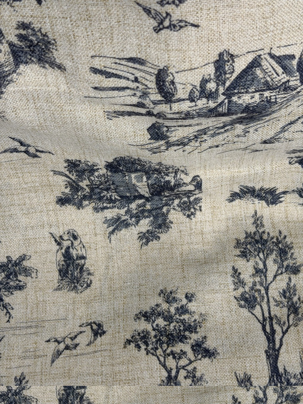 New Envogue French Country Toile Cottage Drapes Curtains 37″ x 96′ Set of 4