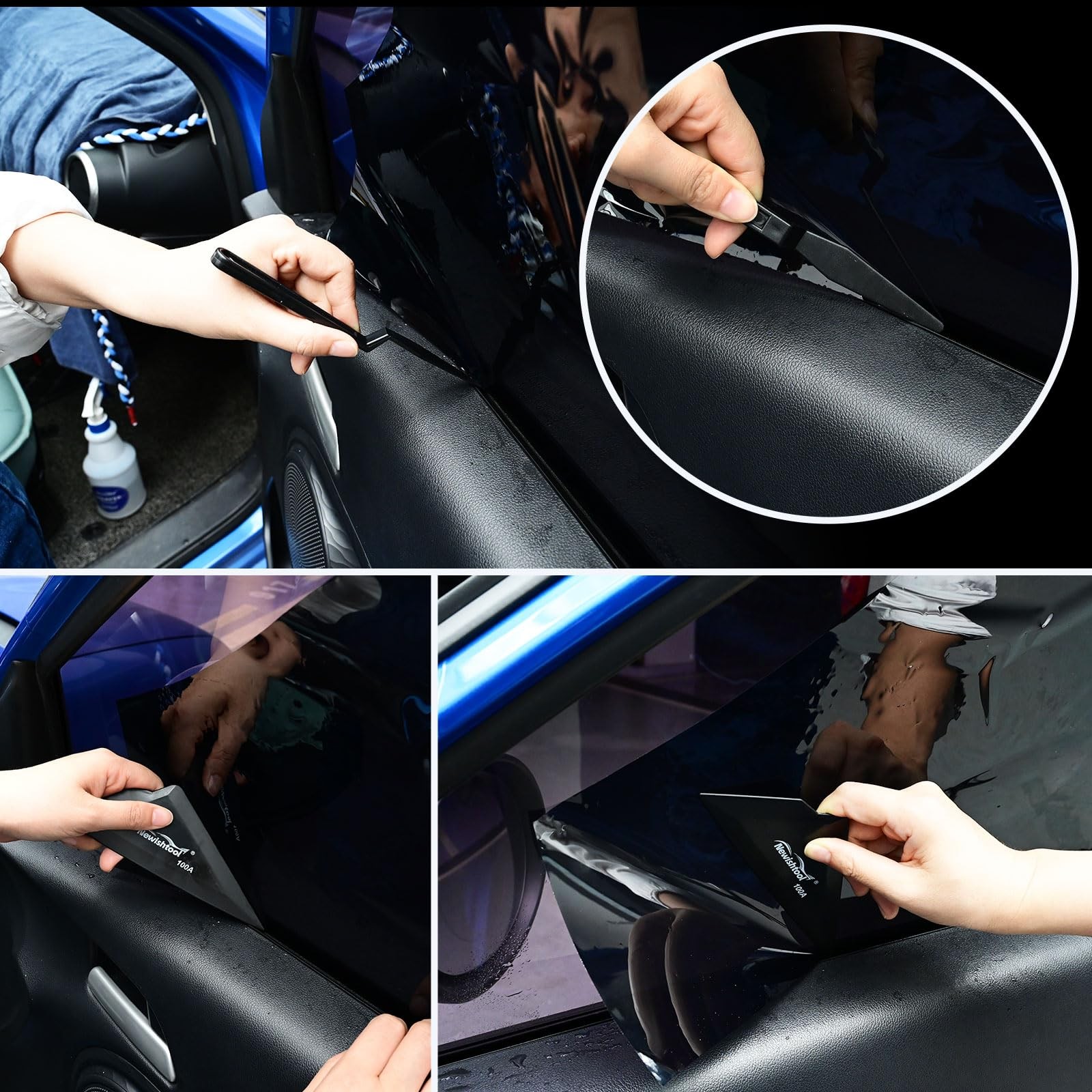 NEWISHTOOL Window Tint Tools Vinyl Wrap Tool Kit for Car Tinting Windshield B…