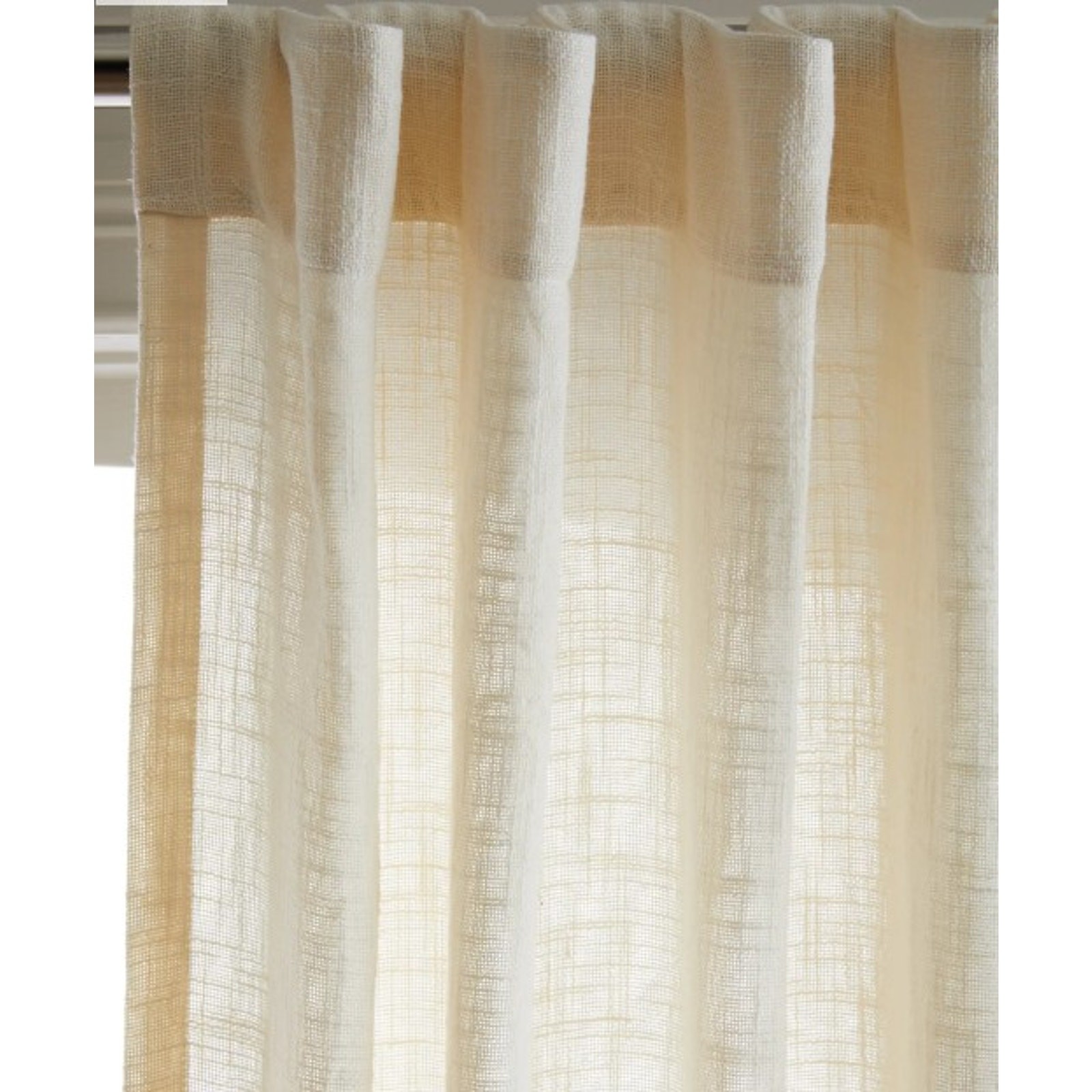 Quince Ivory Sheer Curtain Panels Set of 2 48″ X 84″ CREAM NEW