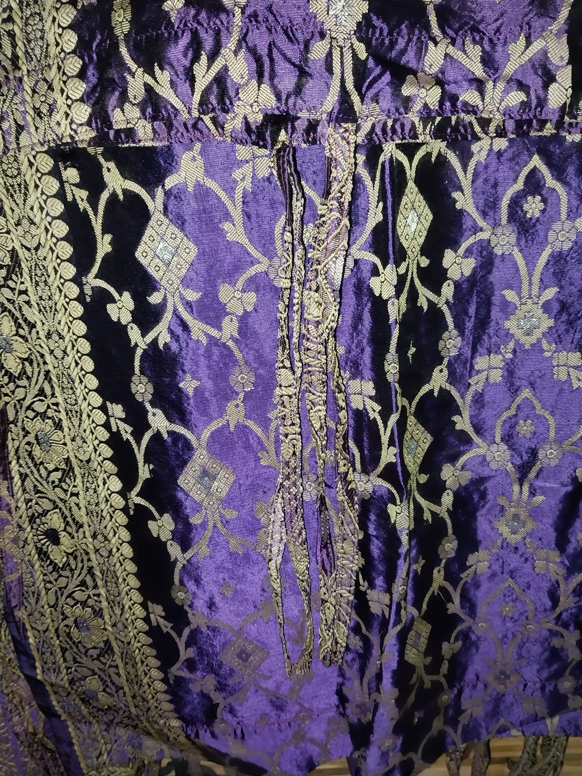 Sari Patchwork Curtain Drapes Window Decor Silk Boho Curtain Panel Set Of 8