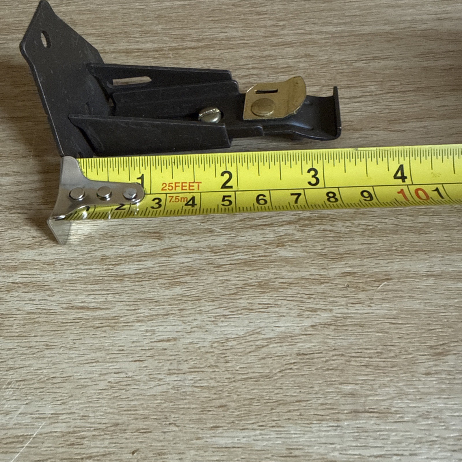 2 Brown Adjustable 3/4″ Curtain Rod Brackets Hardware No Screws Gold Plate