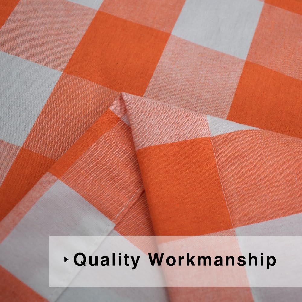 2 Pieces Valences Buffalo Check Kitchen Tier Curtains Classic Plaid Gingham F…