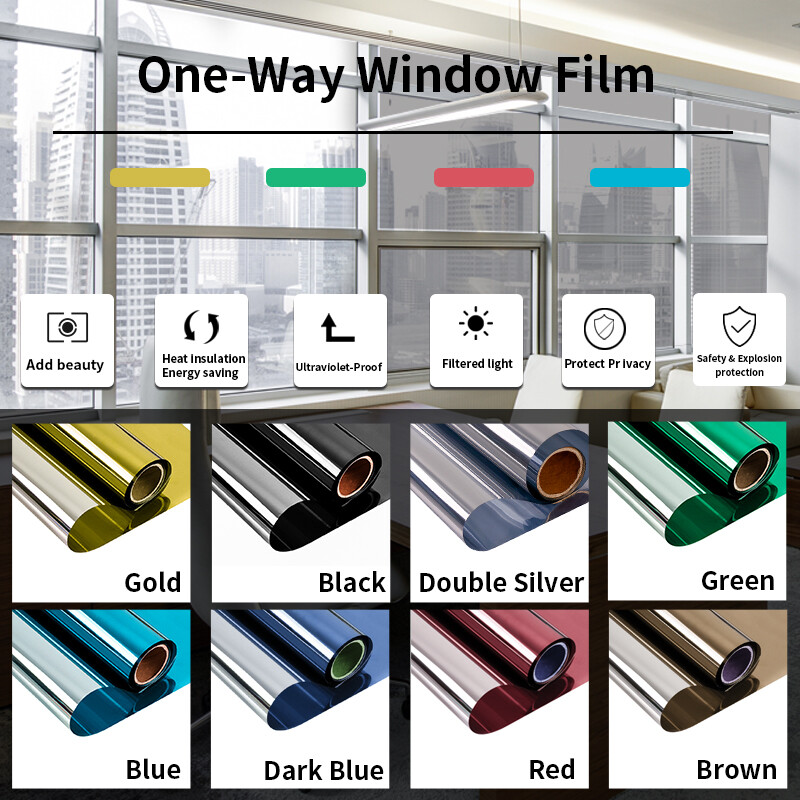 Roll Mirrored Window Film Reflective Solar tint Home Glass Sticker HOHOFILM
