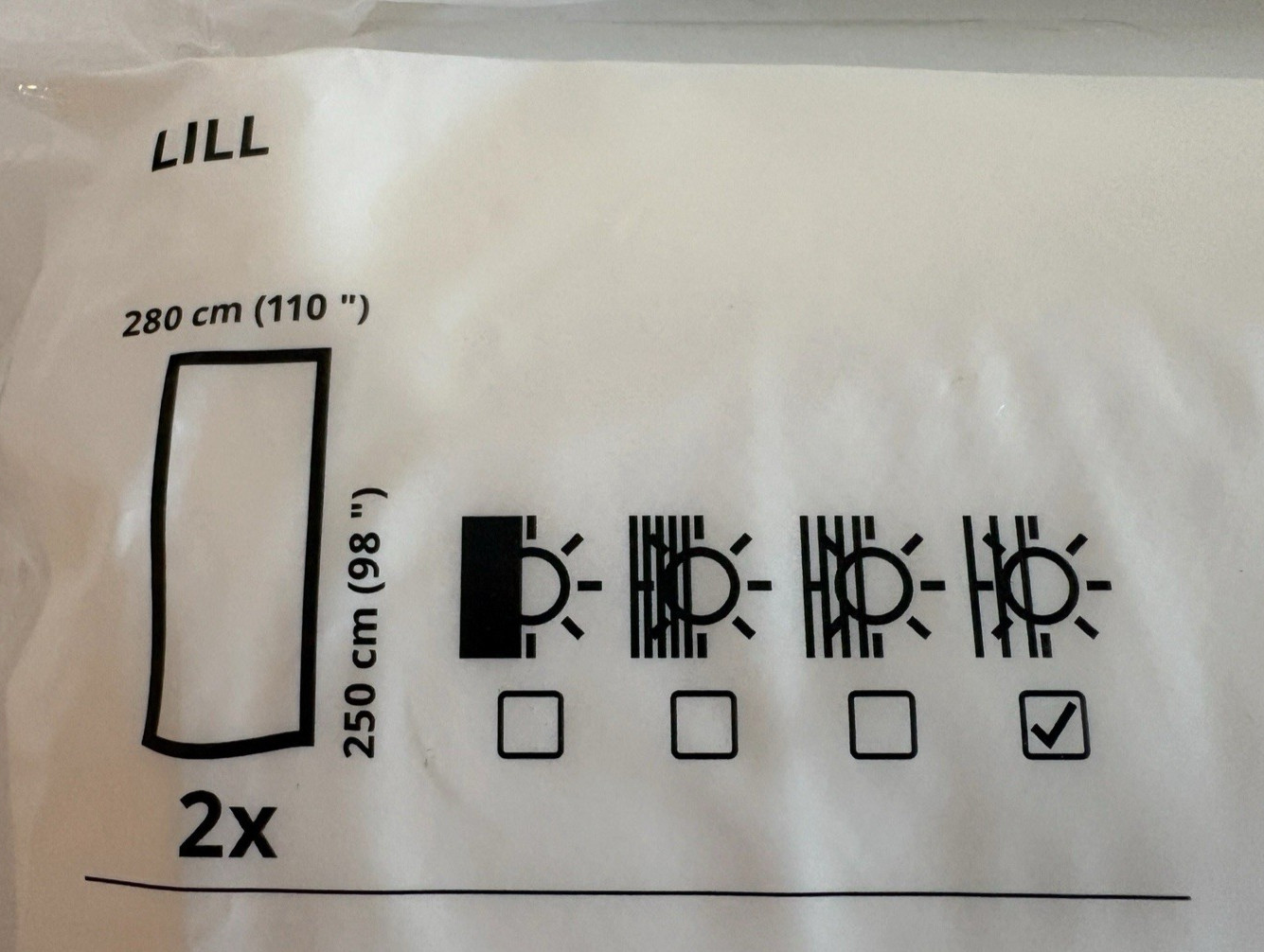 New IKEA Lill Sheer White 110”x98”Curtain Panels 3 Packs 6 Panels