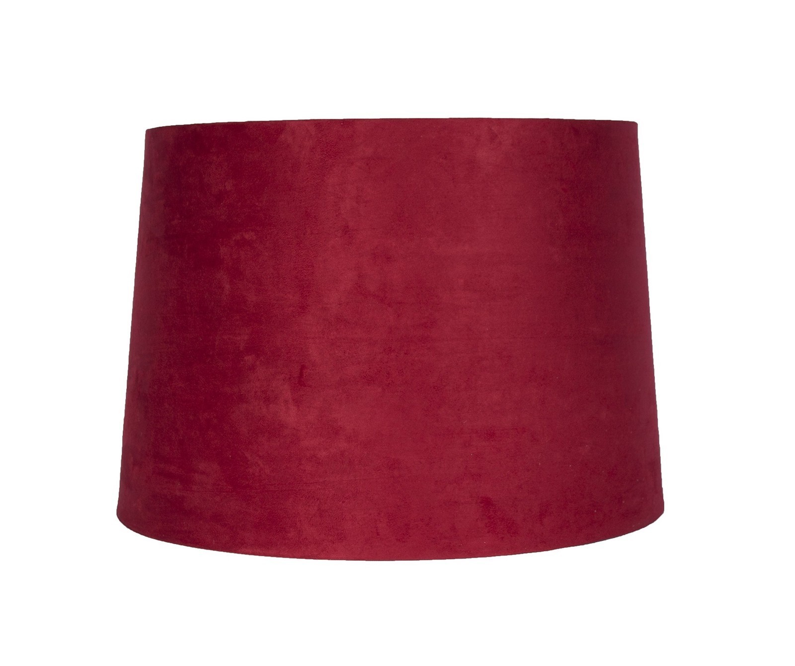 10x12x8.5 Inch French Drum Suede Lamp Shade, Red, Spider Fitter