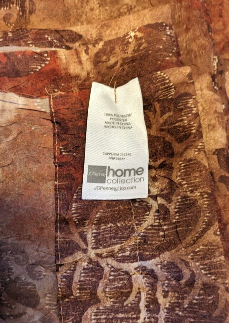 JCP Home Crinkle Sheers in Brown, Beige & Rust Set of 2 (50×84) Rod Pocket