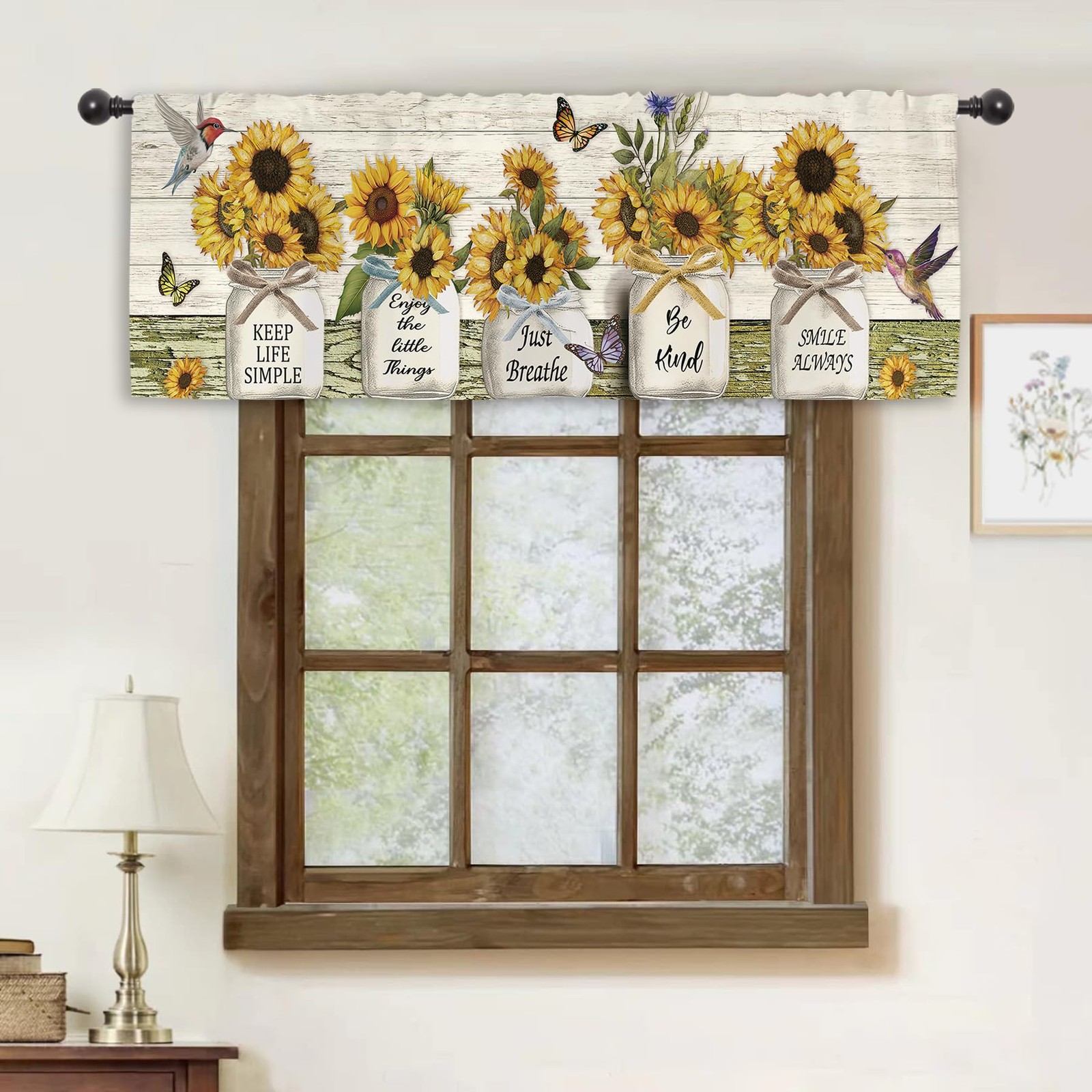 Sunflower Farmhouse Rustic 54″W x 18″L (Pack of 1) Yellow Sunflower Quotes
