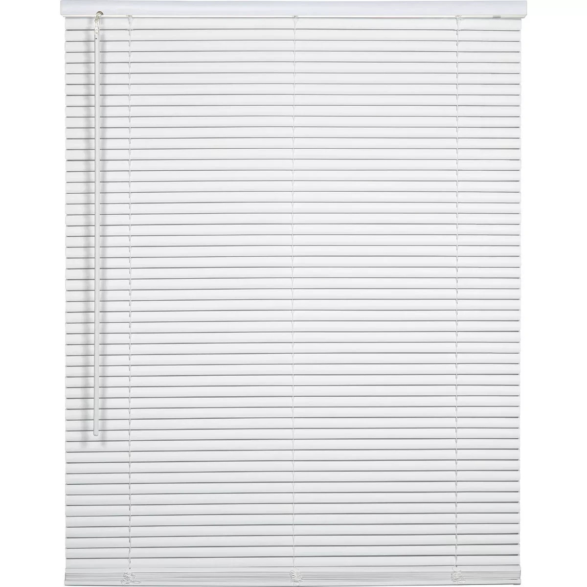 Window 24″W x 60″H Cordless Vinyl Mini Blind – White